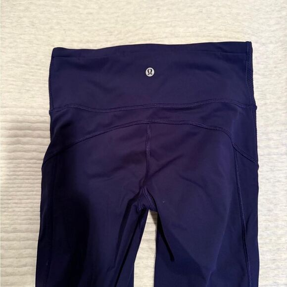 Chic Navy Leggings with Ankle Zippers - Picture 2 of 2